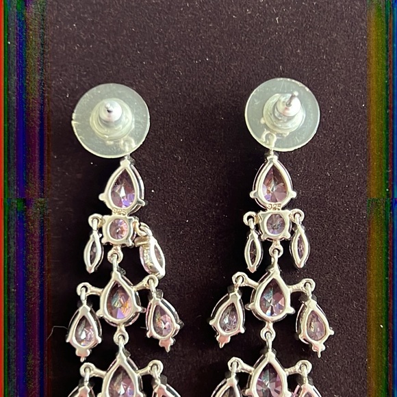 Pink Chandelier Earrings - Picture 3 of 3